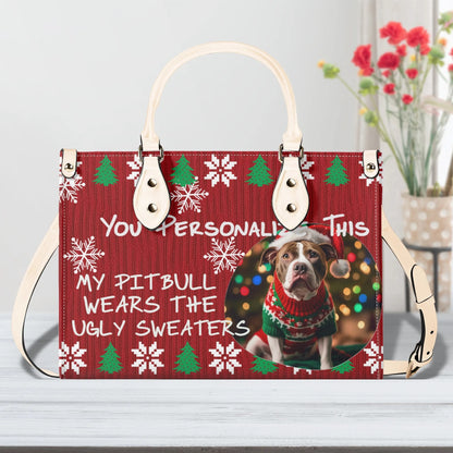 Ugly Holiday Sweater Purse (My Pitbull Wears)