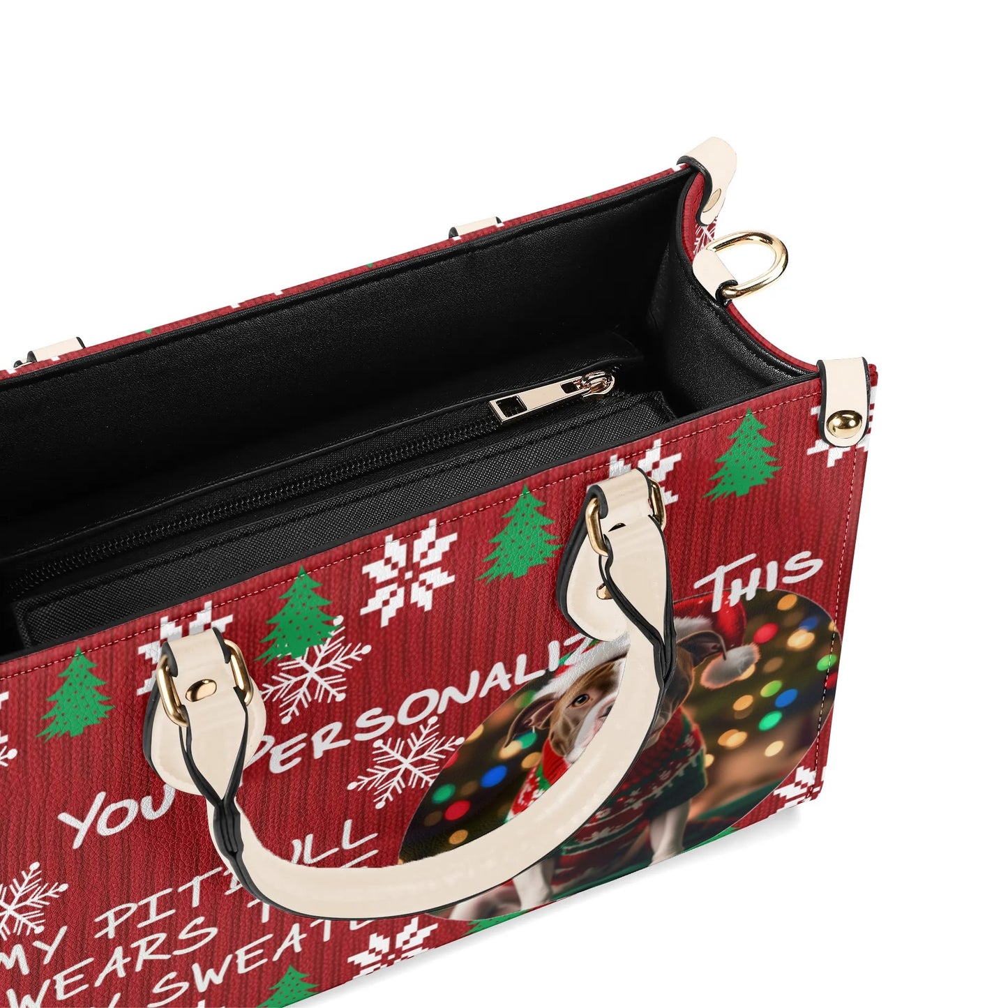 Ugly Holiday Sweater Purse (My Pitbull Wears)