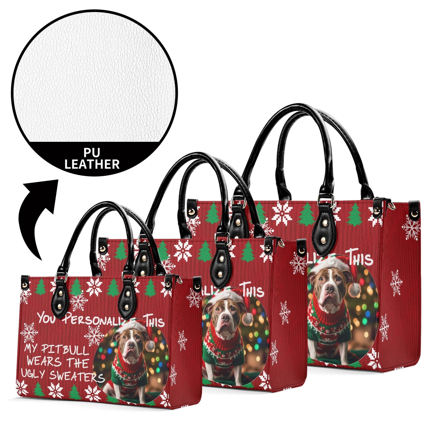 Ugly Holiday Sweater Purse (My Pitbull Wears)