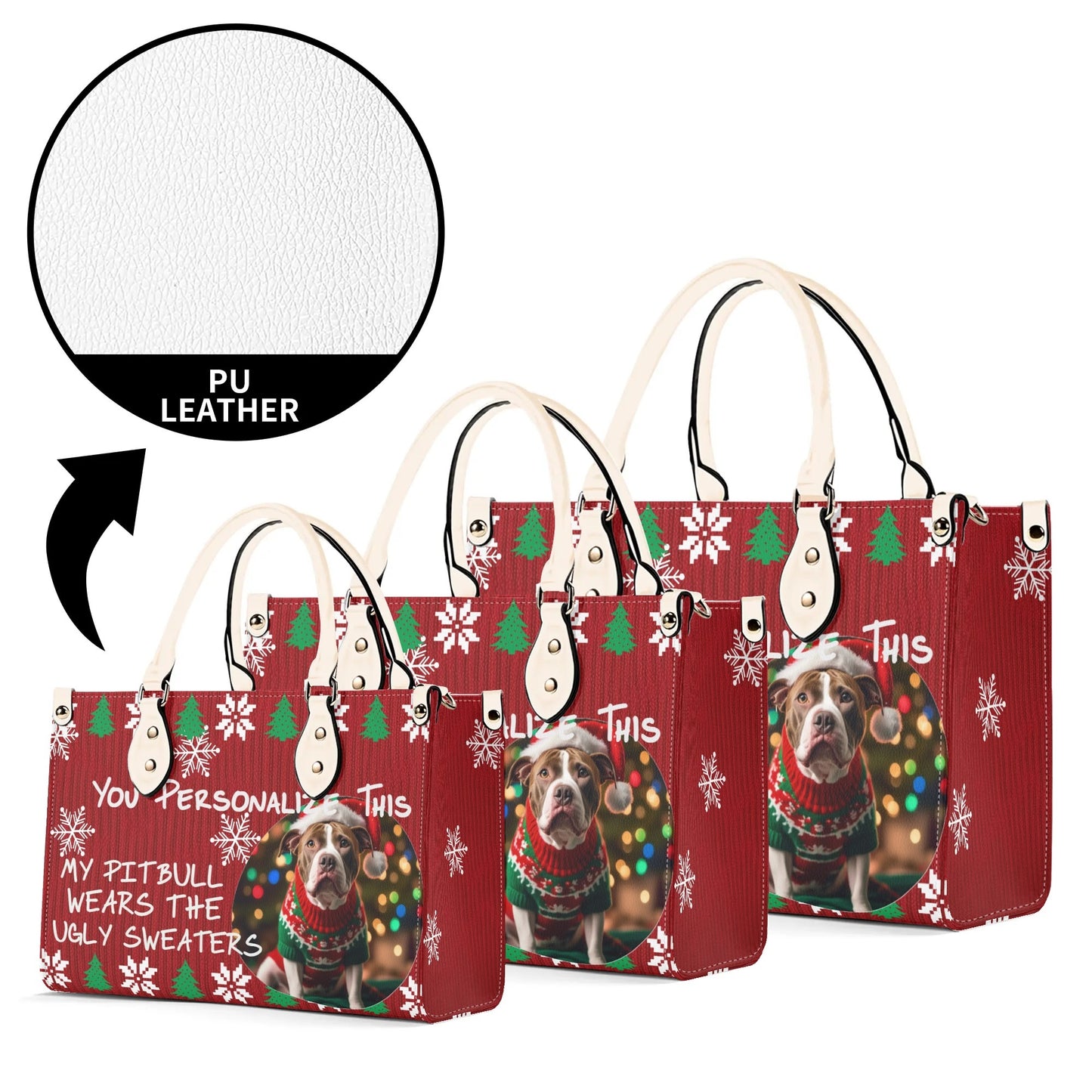 Ugly Holiday Sweater Purse (My Pitbull Wears)