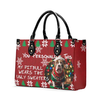 Ugly Holiday Sweater Purse (My Pitbull Wears)