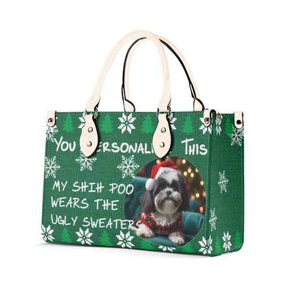 Ugly Holiday Sweater Purse (My Shih Poo Wears)