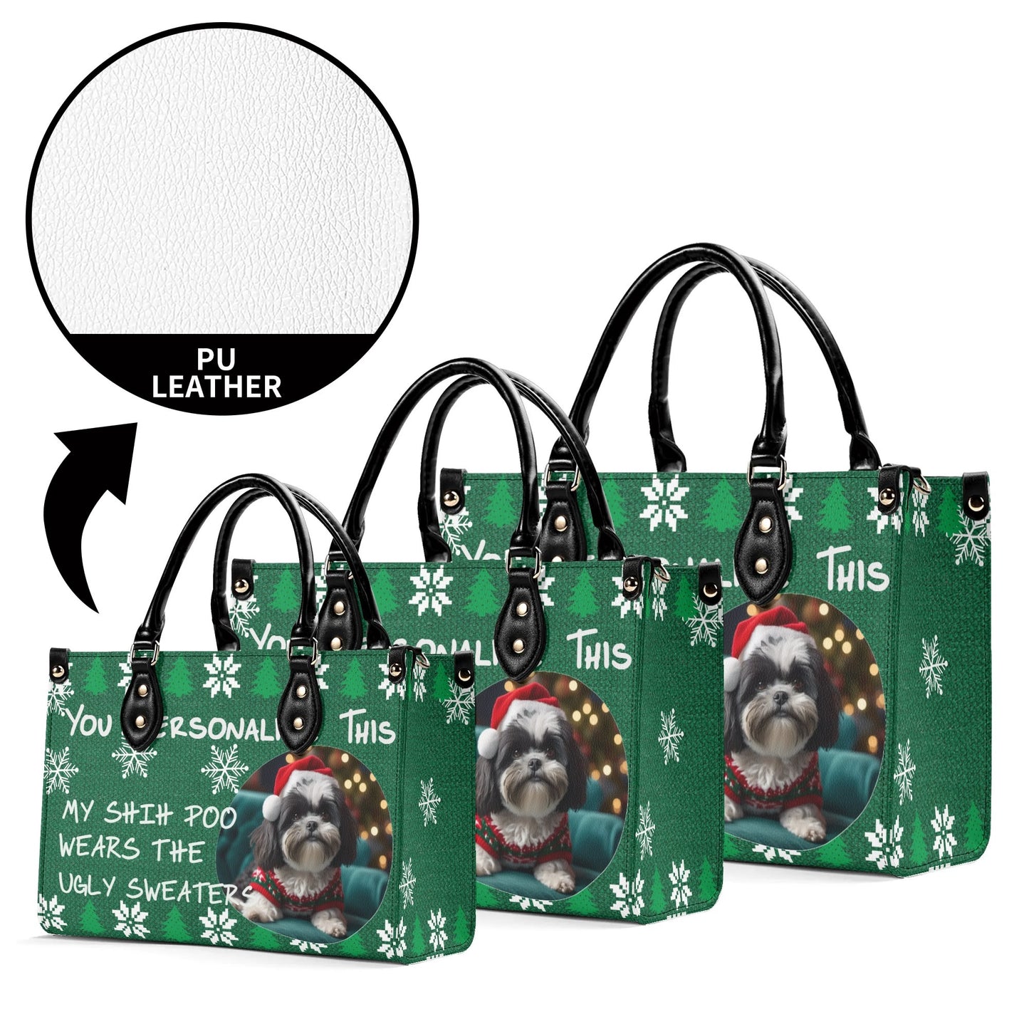 Ugly Holiday Sweater Purse (My Shih Poo Wears)