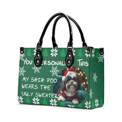 Ugly Holiday Sweater Purse (My Shih Poo Wears)