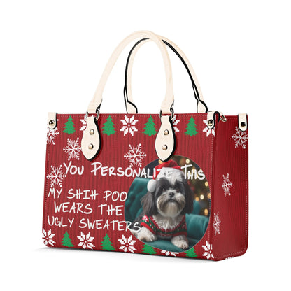 Ugly Holiday Sweater Purse (My Shih Poo Wears)