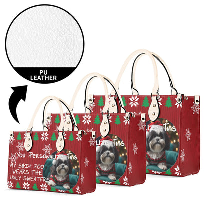 Ugly Holiday Sweater Purse (My Shih Poo Wears)