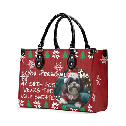 Ugly Holiday Sweater Purse (My Shih Poo Wears)